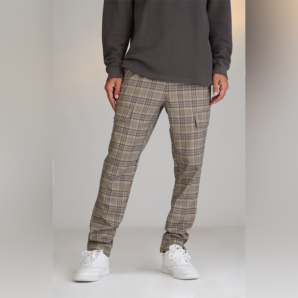 Pacsun Men’s Size M Cargo Style Plaid Slim Fit Pants